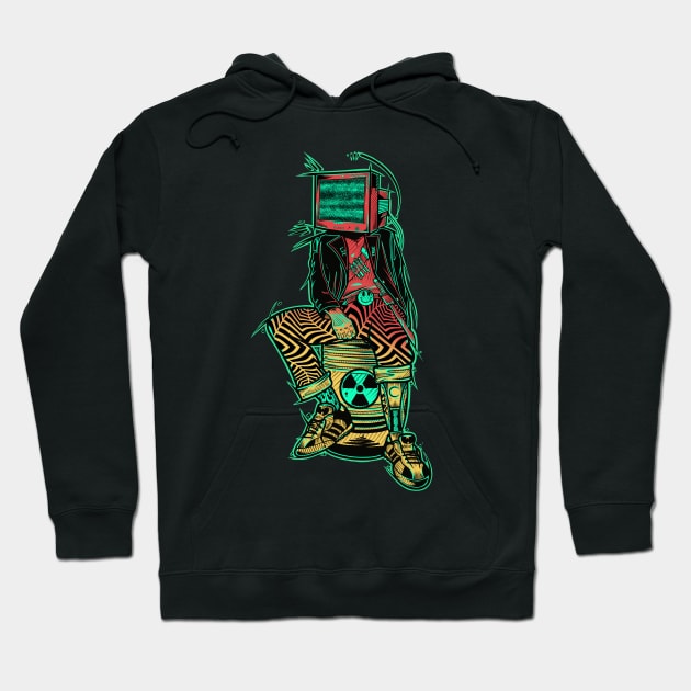 Static Wasteland Hoodie by Scottconnick